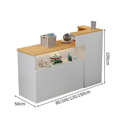会社用　業務用　収納機能　角丸　木製受付カウンター　レセプションデスク　レジカウンター　受付カウンター　エントランス受付　シンプル　ホワイト　カスタマイズ可能　JDT-C014　chickagu
