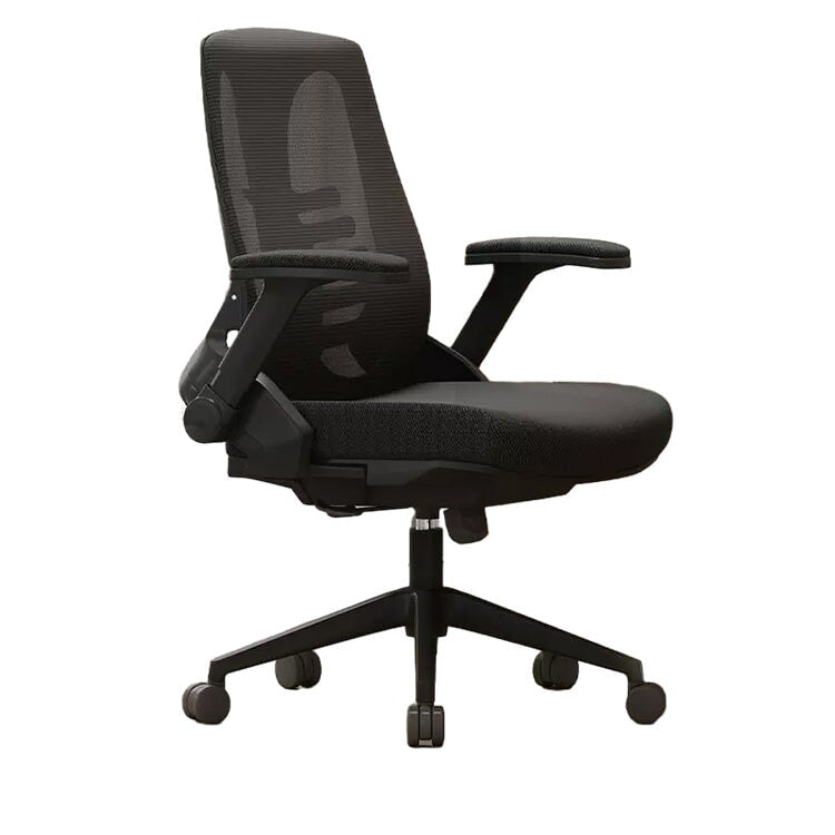 オフィスチェア　オフィス　チェア　昇降式アームレスト　人間工学　ヘッドレスト　高密度ウレタンフォーム　ナイロン製五本脚ベース　静音キャスター   BGY-480