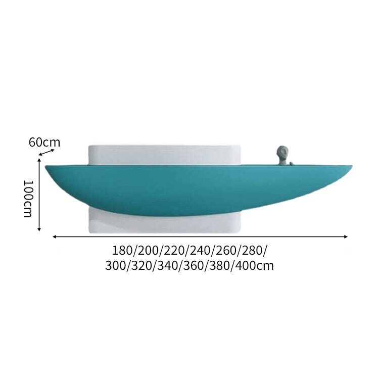 舟形　デザイン性　収納　プライバシー配慮　分類収納　受付カウンター　カウンター　受付台　創意的　機能的　おしゃれ　上質　カスタマイズ可能　JDT-C040