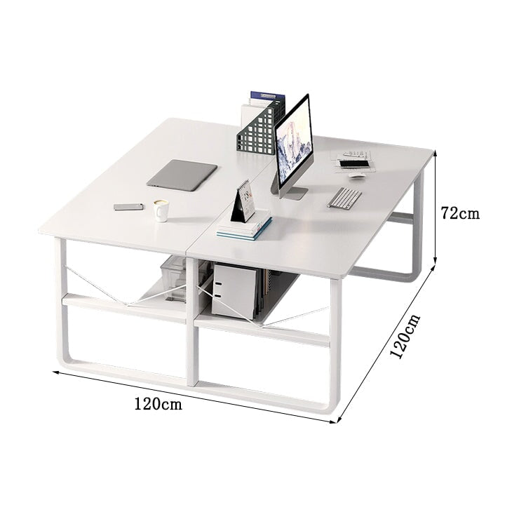 オフィスデスク　デスク　ワークデスク　作業用　事務所　トップパネル　プライバシー配慮　広い天板　スチールフレーム　収納ラック　厚み　耐久性　簡素　モダン　ホワイト　BGZ-C066　CHICKAGU