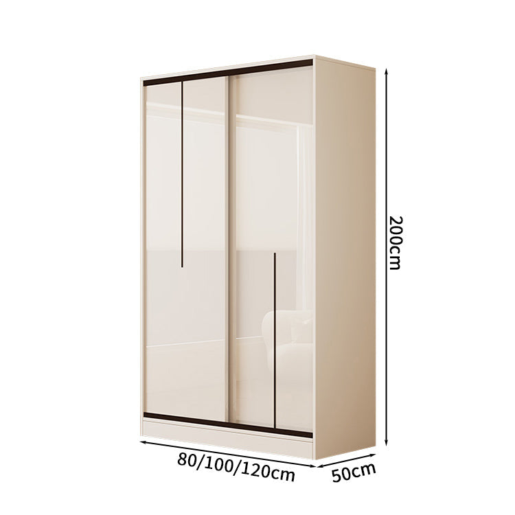 衣類収納ユニット　クローゼットキャビネット　衣類整理スペース　クローゼット　壁面収納　ワードローブ　洋服収納　エコ素材　分類収納　大容量　サイドキャビネット　引き違い戸　YG-S009