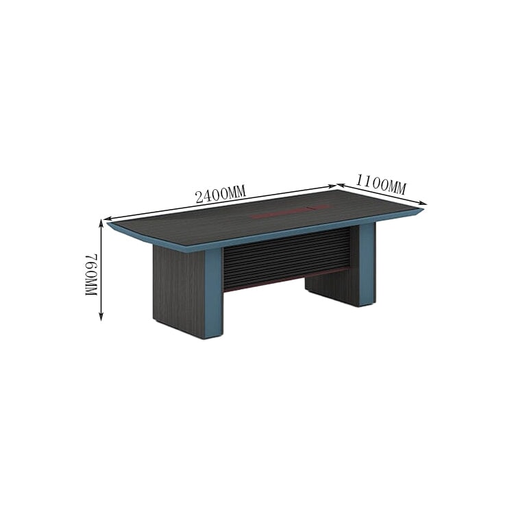 会議テーブル　ミーティングテーブル　商談テーブル　長方形テーブル　ワイヤリングボックス　高級感　モダン　ウォールナット　カスタマイズ可能　 HYZ-C028