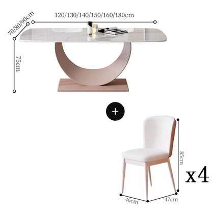 テーブル　ダイニングテーブル　ダイニング　チェア　セット　焼結石天板　耐久性　炭素鋼脚　Ｕ字型　安定性　角丸加工　シック　デザイン性　おしゃれ　CZ-C027   chickagu
