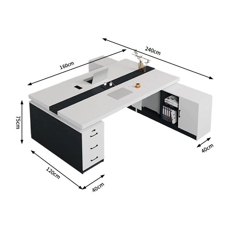 オフィスデスク　ワークデスク　パソコンデスク　デスク　会社用　エコ素材  パネル　配線孔　キャビネット　シンプル　BGZ-C105