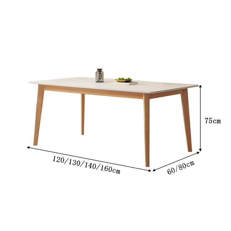 テーブル　ダイニングテーブル　ダイニング　食事　焼結石天板　広い　天然木　横板　Ｒ仕上げ　丸み　シンプル　簡素　実用　CZ-C019 chickagu
