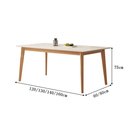 テーブル　ダイニングテーブル　ダイニング　食事　焼結石天板　広い　天然木　横板　Ｒ仕上げ　丸み　シンプル　簡素　実用　CZ-C019 chickagu