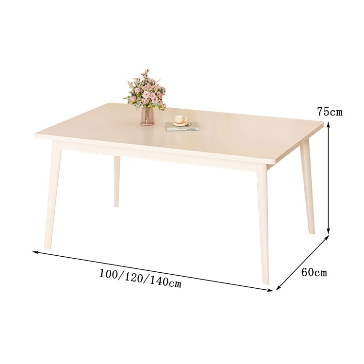 ダイニングテーブル　ダイニング　テーブル　食事用　広い天板　厚み　角丸加工　ラバーウッド　天然木　組み立て簡単　耐久性　安定性　簡素　カジュアル　シンプル　CZ-C013 chickagu
