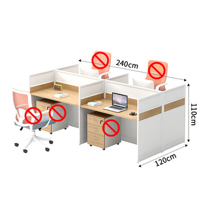 収納付きデスク　作業机　事務机　パーティション　サイドキャビネット　配線穴　エコ板材　オフィスデスク　ホワイト　ナチュラル　木目調　SL-BGZ-038