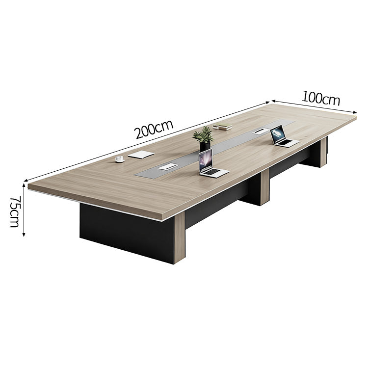 分厚い天板　重厚感　幅広　キャビネット　配線ボックス　安定性　テーブル　会議テーブル　ミーティング　木目調　穏やか　上質　格調　カスタマイズ可能　HYZ-C058　chickagu