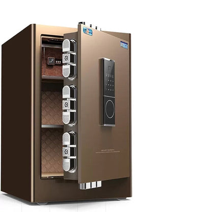 金庫　スチール金庫　業務用　焼付塗装　指紋認証　パスワード解錠　モバイル通知機能　通報機能　プッシュンつまみ　遠隔解錠　ブラック　ブラウン　BXG-010