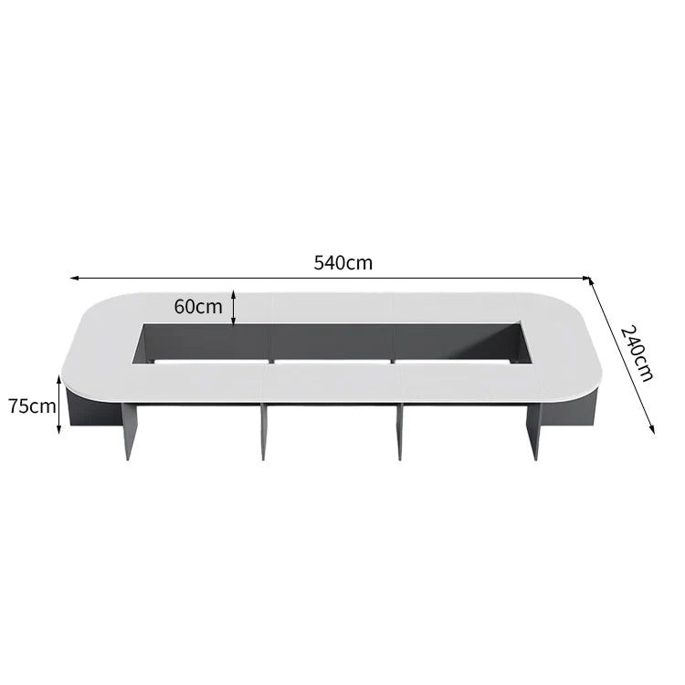 会議テーブル　ミーティングテーブル　大型会議テーブル　会議室テーブル　厚みのある天板　耐荷重性　環境配慮型板材　エコ素材　シンプル　ホワイト　カスタマイズ可能　HYZ-T128