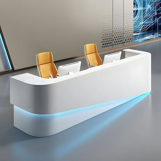 受付カウンター 受付台 オフィス受付 エントランス受付 カウンター 引き出し 鍵付き ホワイト カスタマイズ可能 JDT-044  kaguyasu