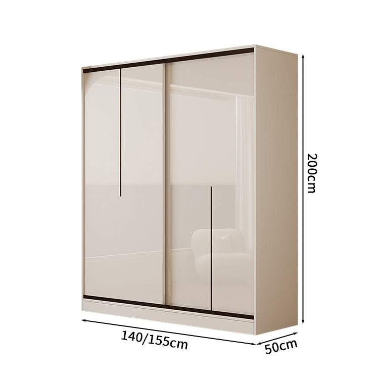 衣類収納ユニット　クローゼットキャビネット　衣類整理スペース　クローゼット　壁面収納　ワードローブ　洋服収納　エコ素材　分類収納　大容量　サイドキャビネット　引き違い戸　YG-S009