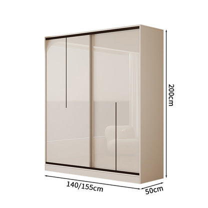 衣類収納ユニット　クローゼットキャビネット　衣類整理スペース　クローゼット　壁面収納　ワードローブ　洋服収納　エコ素材　分類収納　大容量　サイドキャビネット　引き違い戸　YG-S009