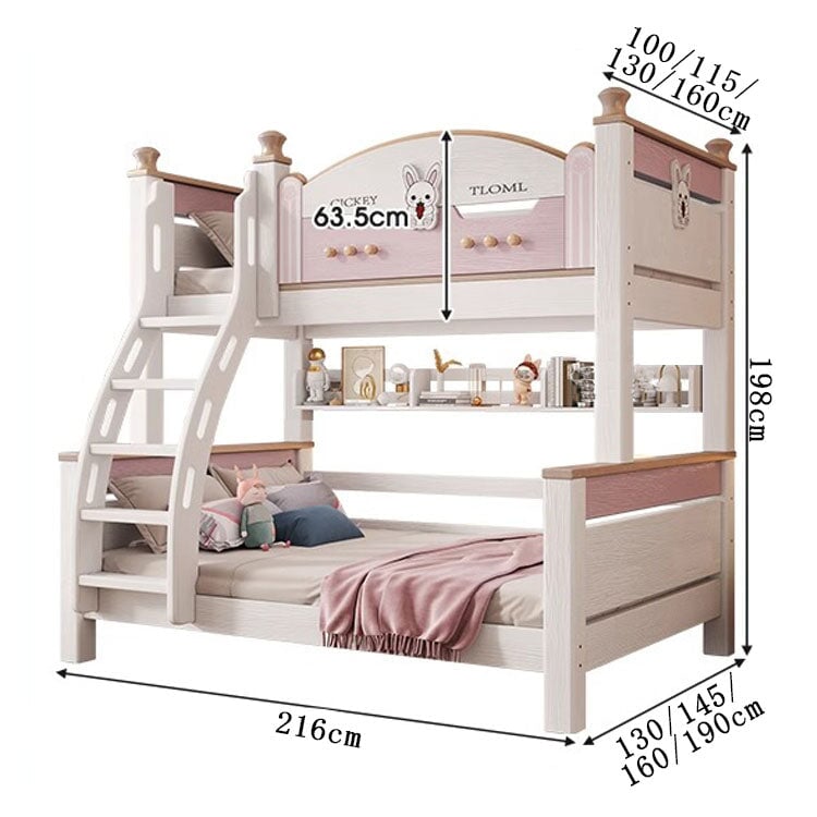 二段ベッド 7cm✕7cmの太い柱でグラグラしない！！ 二段ベッド 7cm✕7cmの太い柱でグラグラしない！！
