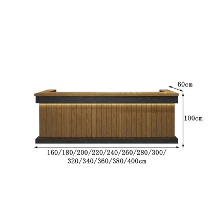 受付カウンター　バーカウンター　受付台　カウンターテーブル　L型　ＬＥＤライト付き　大容量収納　引き出し付き　木目調　モダン　カスタマイズ可能　CHICKAGU