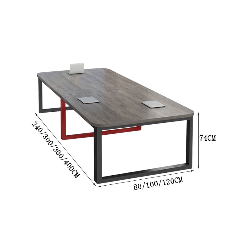 会議テーブル　会議用　ミーティング　テーブル　会議室　エコ板材　厚い天板　ゆとり　配線ボックス　炭素鋼フレーム　ロック　アジャスター　簡素　落ち着き　シンプル chickagu