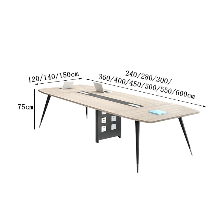 研修用テーブル　商談テーブル　会議テーブル　広い天板　中間脚　コンセント後付け可能　配線ボックス　炭素鋼脚　エコ板材　厚み　丈夫　安全無臭　ミニマル　洗練　簡素　HYZ-C080 chickagu