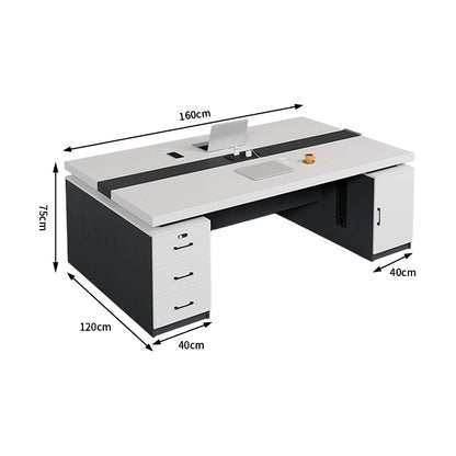 オフィスデスク　ワークデスク　パソコンデスク　デスク　会社用　エコ素材  パネル　配線孔　キャビネット　シンプル　BGZ-C105