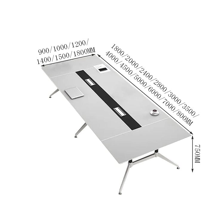 会議テーブル　ミーティングテーブル　会議机　会議室　配線ボークス　シンプル　コンパクト　ウォールナット　カスタマイズ可能　HYZ-C070　CHICKAGU
