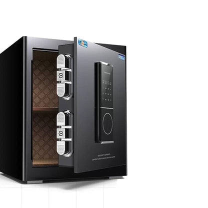 金庫　スチール金庫　業務用　焼付塗装　指紋認証　パスワード解錠　モバイル通知機能　通報機能　プッシュンつまみ　遠隔解錠　ブラック　ブラウン　BXG-010