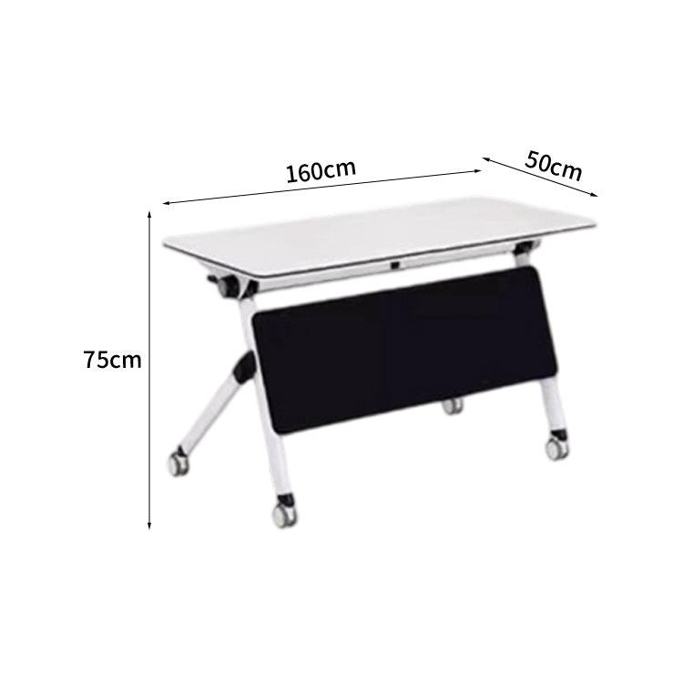 会議用テーブル　テーブル　キャスター　組み合わせ　折りたたみ　メラミン化粧板　落ち着いた　シンプル　ホワイト　カスタマイズ可能　HYZ-C084