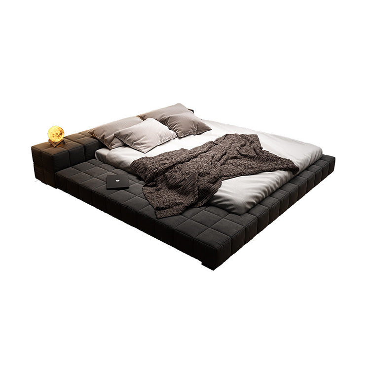 ベッド　キング　サイズ　二人用　ロータイプ　高密度ウレタン　落下防止　ポリエステル　はめ込み式　天然木　すのこ　金属フレーム　柔らか　快適　心地よい　カスタマイズ可能　BED-C013