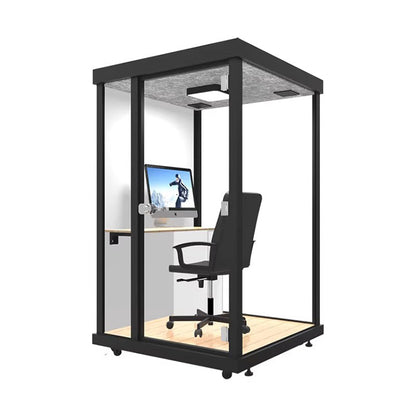 静けさ　複数層構造　遮音強化ガラス　換気　照明　移動式　防音室　遮音カプセル　防音ブース　カスタマイズ可能　JYC-C003