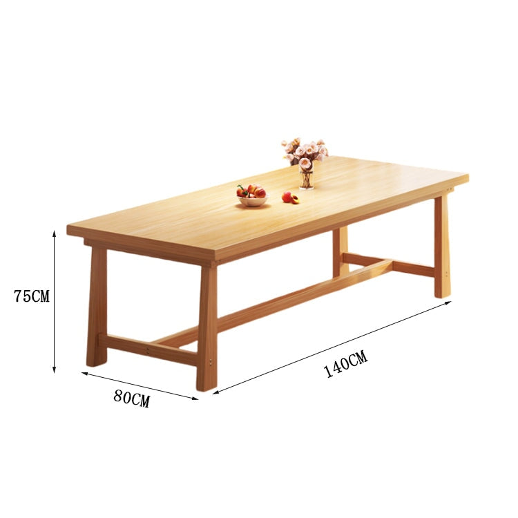 ダイニングテーブル　テーブル　ダイニング　食事用　作業用　厚い天板　頑丈　工の字型　安定性　幕板　幅広い　エッジ加工　滑り止めパッド　簡素　実用　ナチュラル カスタマイズ可能　CZ-C004