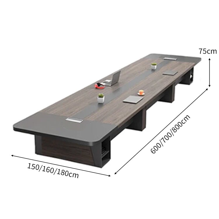 幅広い　バイカラー　厚い天板　コンセント　キャビネット　電源ポート　安定性　落ち着き　上質　高級感　オフィスデスク　応接テーブル　会議テーブル　会議室　カスタマイズ可能　HYZ-C007