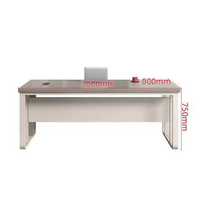 デスク　オフィスデスク　エグゼクティブデスク　事務机　作業机　ワークデスク　サイドキャビネット付き　PC用通気口付き　幕板付き　ワイヤリングBOX付き  LBZ-418