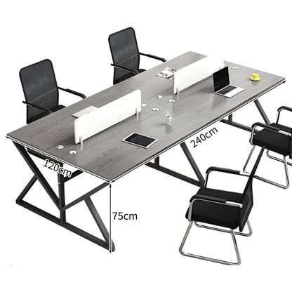 デスク　ワークデスク　オフィスデスク　作業　事務所　広い天板　エコ板材　丈夫　スチールフレーム　Ｋ字型　トップパネル　配線穴キャップ　シンプル　洗練　BGZ-071