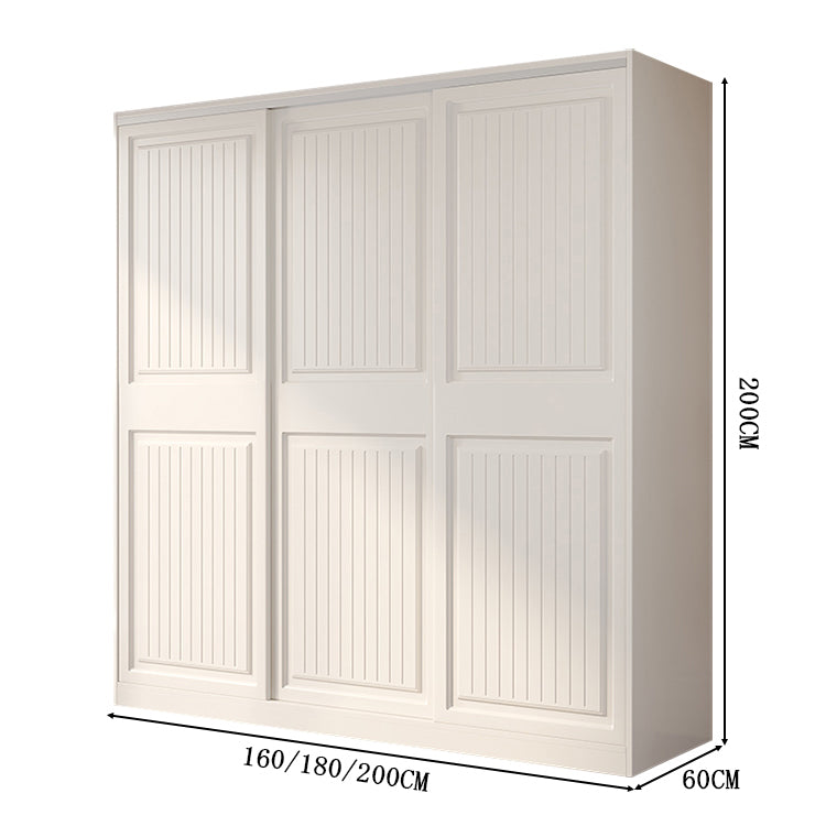 クローゼット　壁面収納　服　収納　ワードローブ　エコ板材　安全無臭　大容量　多エリア　分類収納　引き違い戸　ハンガーバー　引き出し　ミニマル　実用的　使い勝手　YG-C014