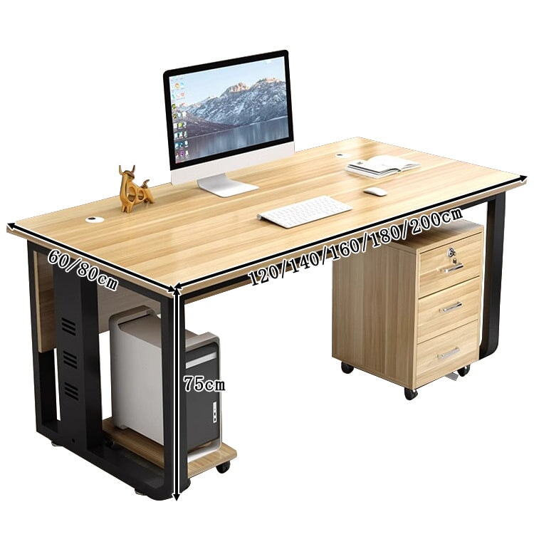 スチール脚　焼付塗装　頑丈　幕板付き　エグゼクティブデスク　社長机　社長用　広々　厚板　ブラック　ホワイト　ウォールナット　カスタマイズ可能　LBZ-T045　