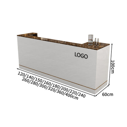 高級感　キーボードトレイ付き　ホワイト　カスタマイズ可能　受付カウンター　レジカウンター　カウンター　受付台　カスタマイズ可能　JDT-S044