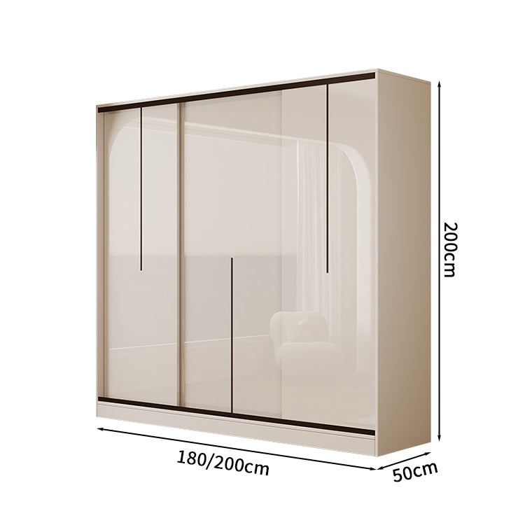 衣類収納ユニット　クローゼットキャビネット　衣類整理スペース　クローゼット　壁面収納　ワードローブ　洋服収納　エコ素材　分類収納　大容量　サイドキャビネット　引き違い戸　YG-S009