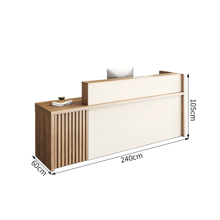 受付　カウンター　店舗用受付カウンター　オフィス受付　カウンター　レジカウンター　エコ素材　高級感　ホワイト　MBS-JDT-3001