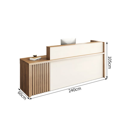 受付　カウンター　店舗用受付カウンター　オフィス受付　カウンター　レジカウンター　エコ素材　高級感　ホワイト　MBS-JDT-3001