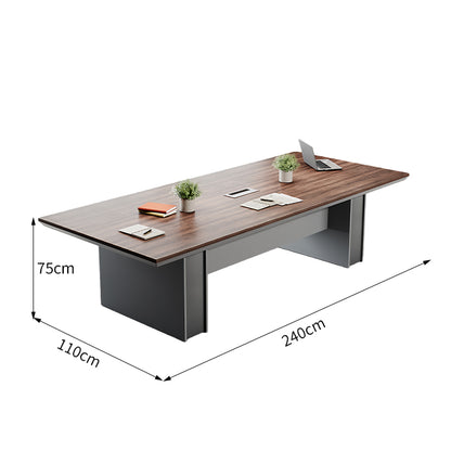 会議用テーブル　会議用　テーブル　配線ボックス　安定感　高品質　多機能　頑丈　ウォールナット　MBS-HYZ-3001