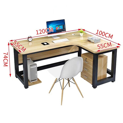 デスク　オフィスデスク　作業机　パソコンデスク　焼付塗装　L字型天板　幕板　滑り止め　シンプル　モダン  BGZ-457