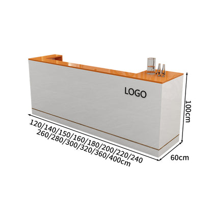 高級感　キーボードトレイ付き　ホワイト　カスタマイズ可能　受付カウンター　レジカウンター　カウンター　受付台　カスタマイズ可能　JDT-S044