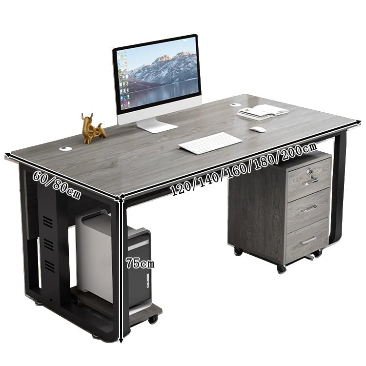 スチール脚　焼付塗装　頑丈　幕板付き　エグゼクティブデスク　社長机　社長用　広々　厚板　ブラック　ホワイト　ウォールナット　カスタマイズ可能　LBZ-T045　