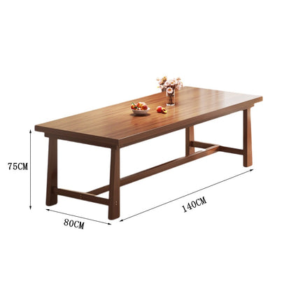 ダイニングテーブル　テーブル　ダイニング　食事用　作業用　厚い天板　頑丈　工の字型　安定性　幕板　幅広い　エッジ加工　滑り止めパッド　簡素　実用　ナチュラル カスタマイズ可能　CZ-C004