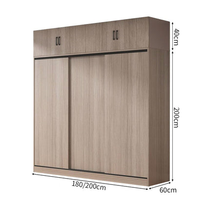 エコ板材　引き戸　物干し竿　上置き収納　多目的　大容量　分類収納　ワードローブ　壁面収納　クローゼット　木目調　落ち着き　実用　YG-C030