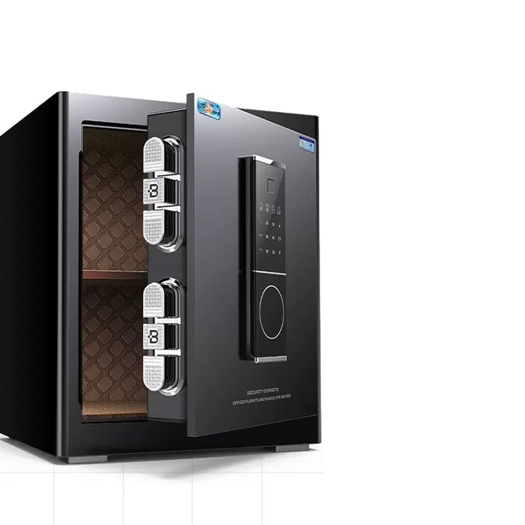 金庫　スチール金庫　業務用　焼付塗装　指紋認証　パスワード解錠　モバイル通知機能　通報機能　プッシュンつまみ　遠隔解錠　ブラック　ブラウン　BXG-010