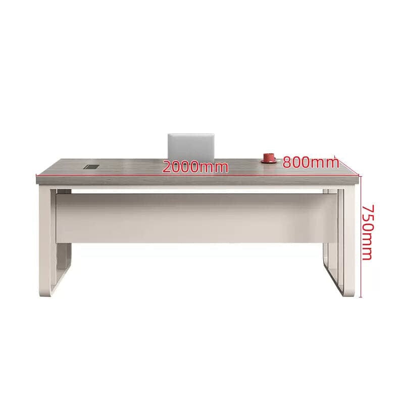 デスク　オフィスデスク　エグゼクティブデスク　事務机　作業机　ワークデスク　サイドキャビネット付き　PC用通気口付き　幕板付き　ワイヤリングBOX付き  LBZ-418