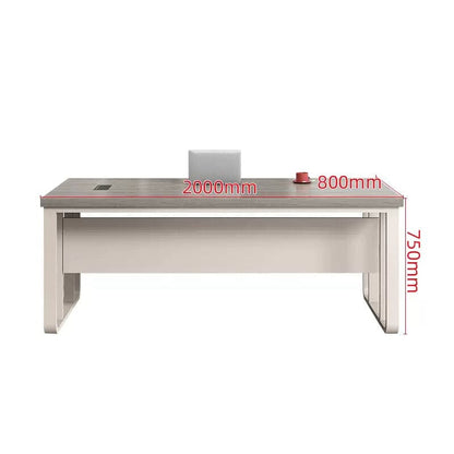 デスク　オフィスデスク　エグゼクティブデスク　事務机　作業机　ワークデスク　サイドキャビネット付き　PC用通気口付き　幕板付き　ワイヤリングBOX付き  LBZ-418