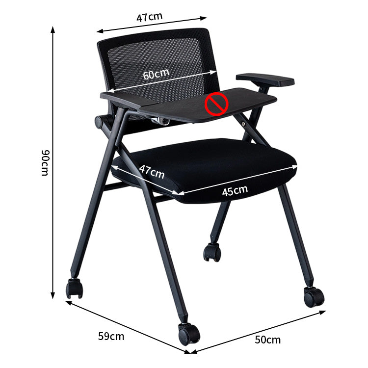 人間工学　シートテーブル付き　アームレスト　チェア　オフィスチェア　メッシュ　安定性　キャスター　快適　機能的　ブラック　BGY-C061