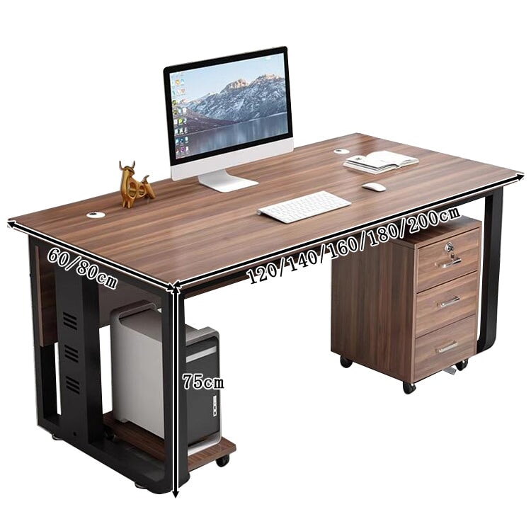 スチール脚　焼付塗装　頑丈　幕板付き　エグゼクティブデスク　社長机　社長用　広々　厚板　ブラック　ホワイト　ウォールナット　カスタマイズ可能　LBZ-T045　