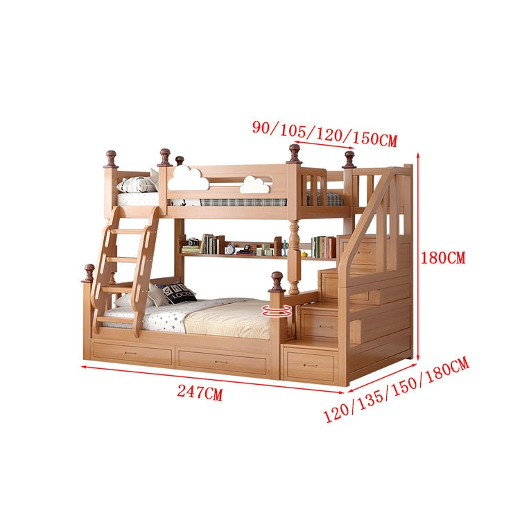 二段ベッド　ベッド　分離　子供用　すのこ　丈夫　高耐荷重　安定性　階段　収納　引き出し　分類収納　カスタマイズ可能　CHICKAGU